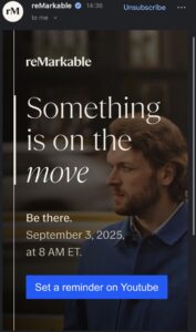 Remarkable Paper Pro. Move Teaser Email