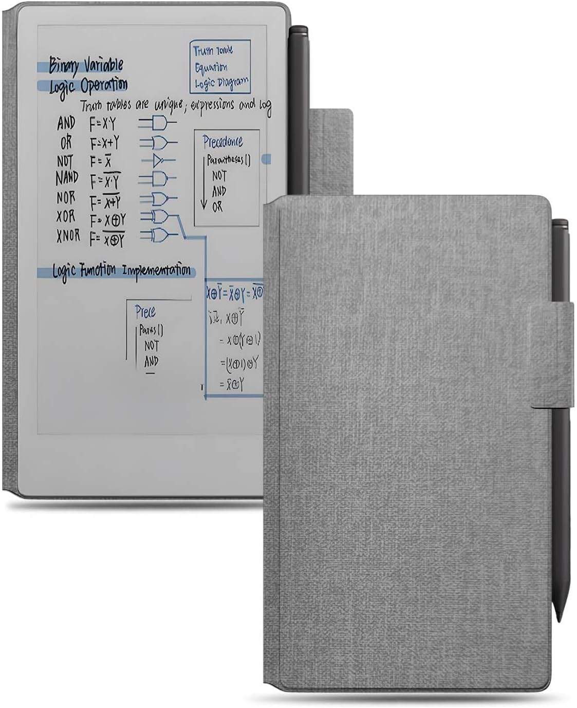 Coque Magnétique Remarkable Paper Pro Move 7,3 Pouces 2025 - Folio Léger, Réveil Auto, Porte-stylo - Noir Denim
