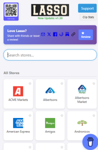 Throw Lasso, automatically clip coupons